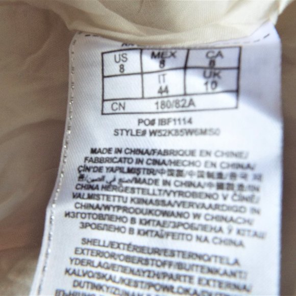 “Guess” Off-White Gold Studded Halter Maxi Dress with Back Cut-outs Size 8 - Picture 9 of 10